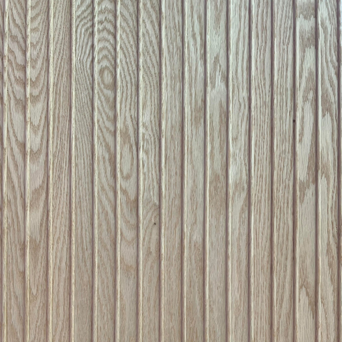Timeline Fluted Classic Bead solid oak wood wall panel showing fluted tambour bead paneling installed as acoustic slat tambour wall in real hardwood