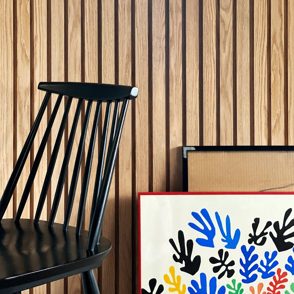 Timeline Fluted Square solid wood wall panel showing fluted square profile for fluted slat wall paneling and acoustic wall paneling in real hardwood