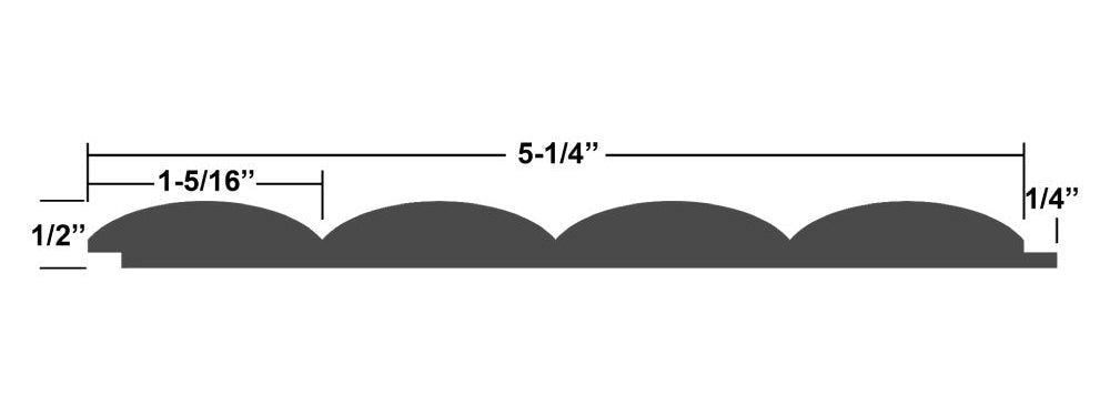 Timeline Fluted Thin Round solid wood wall panel showing beaded half round profile installed as fluted tambour slat wall paneling for acoustic wall paneling in real hardwood